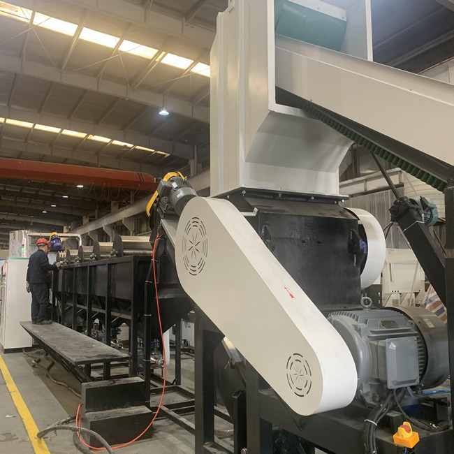 Washsing機能の300kg/H不用なプラスチック リサイクル ラインPLC制御 6